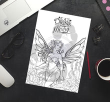 Load image into Gallery viewer, Fairy - Printable Adult Coloring Page