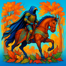 Load image into Gallery viewer, A Knight Coloring Page
