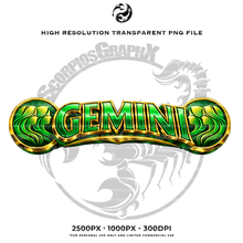Load image into Gallery viewer, Emerald Gemini PNG
