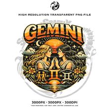 Load image into Gallery viewer, Retro Gemini PNG
