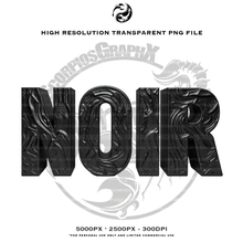 Load image into Gallery viewer, 3D Black Noir Text PNG
