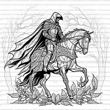 Load image into Gallery viewer, A Knight Coloring Page
