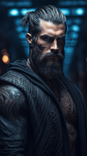 Load image into Gallery viewer, Tall Bearded Man - AI Stock Image
