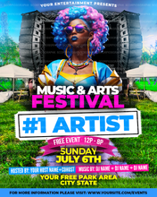 Load image into Gallery viewer, Music Festival Flyer Template
