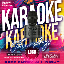Load image into Gallery viewer, Karaoke Flyer Template

