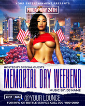 Load image into Gallery viewer, Memorial Day Weekend Flyer Template
