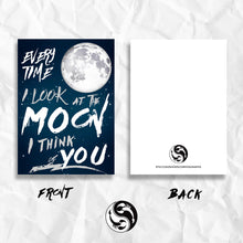 Load image into Gallery viewer, Looking at the Moon | THINKING OF YOU Greeting Card | Printable
