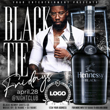 Load image into Gallery viewer, Black Tie Flyer Template
