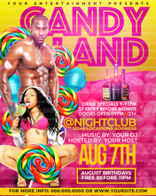 Load image into Gallery viewer, Candyland Flyer Template

