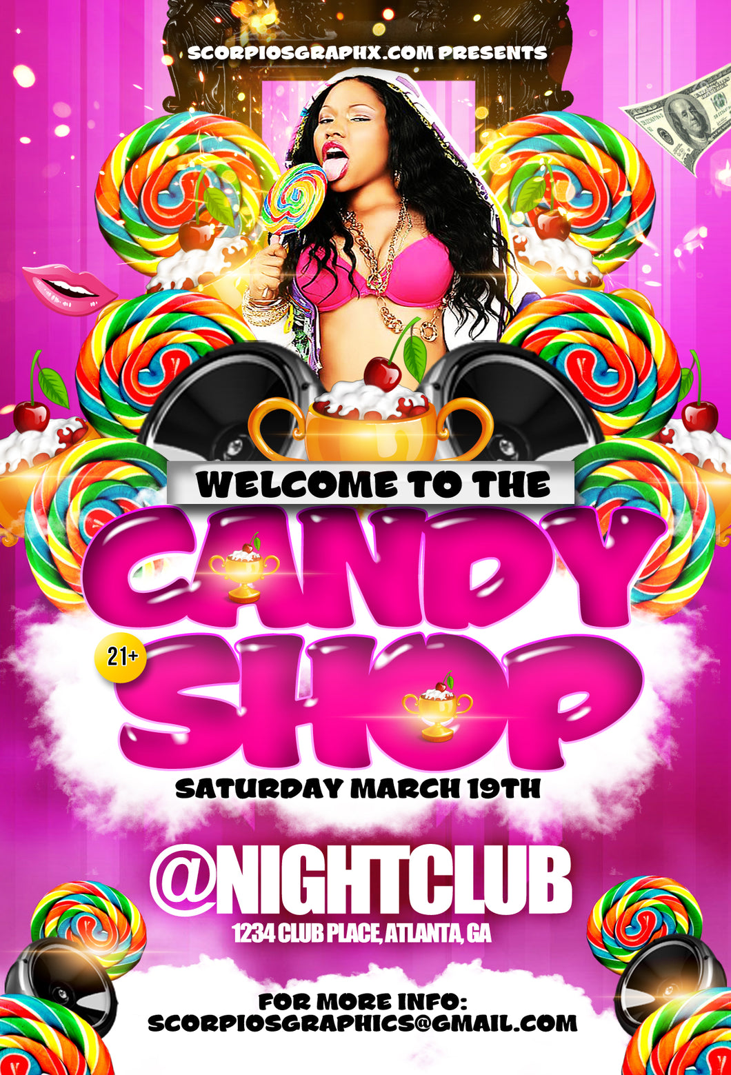 Candy Shop V1 Flyer Template