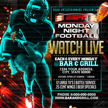 Load image into Gallery viewer, Football Mondays Flyer Template
