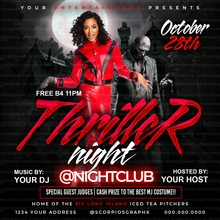 Load image into Gallery viewer, Halloween Thriller Flyer Template
