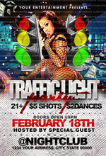 Load image into Gallery viewer, Traffic Light Party Flyer Template

