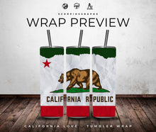 Load image into Gallery viewer, California Love PNG | Sublimation | Tumbler Wrap Design | Digital Download

